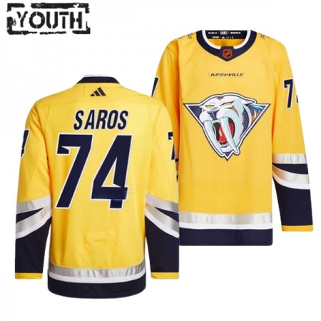 Nashville Predators tröja Juuse Saros 74 Adidas 2022-23 Gul Reverse Retro 2.0 Authentic - NHL Tröjor Barn Nashville Predators tröja Juuse Saros 74 Adidas 2022-23 Gul Reverse Retro 2.0 Authentic - NHL Tröjor Barn